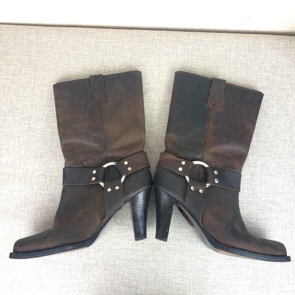 Michael Kors Western Leather Boots sz 9 - Picture 2 of 8